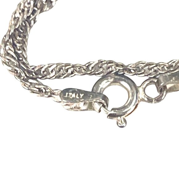 Handcrafted Abalone & Silver Butterfly Pendant Necklace With 925 Chain From Ital - Picture 4 of 7